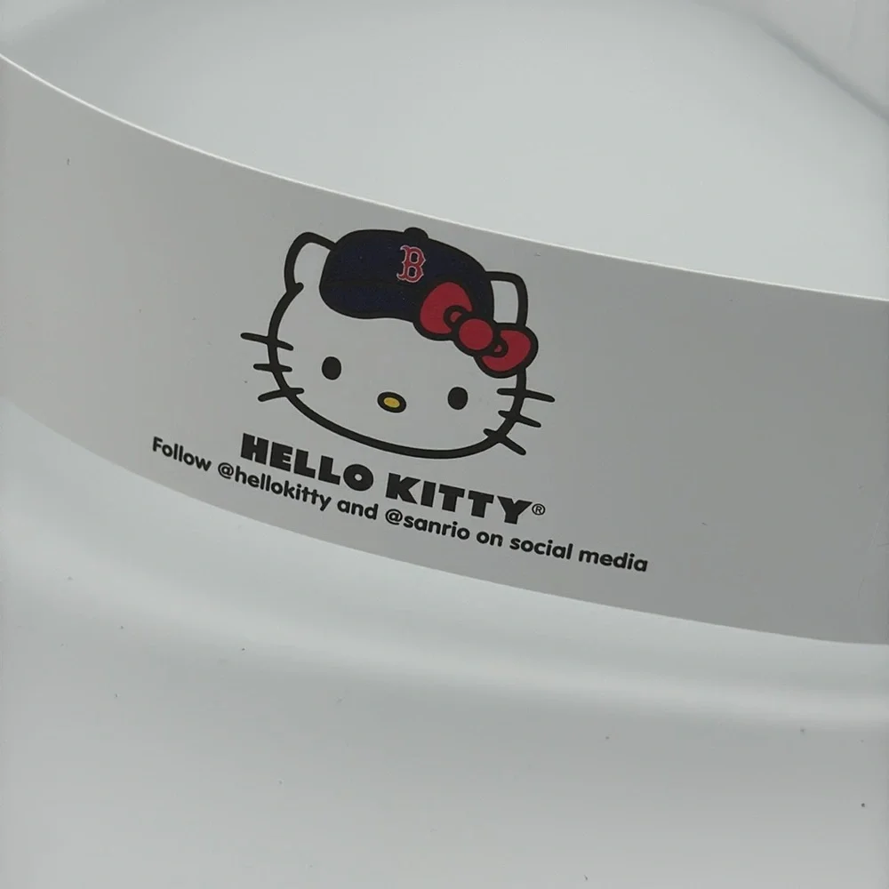 Hello Kitty Boston Red‎ Sox Paper Crown Hat Sanrio MLB Promo Adjustable